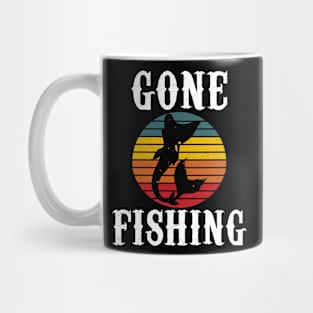 Gone Fishing Mermaid Sunset Mug